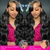 Lzlefho 22 Inch 13x6 Body Wave Lace Front Wigs Human