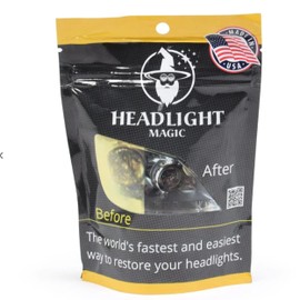 GT Tools All in One Headlight Magic DIY Kit - Restore Headlights - Fix Cloudy Headlights Under 5 Minutes Tool Free Headlight Restoration