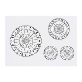 4 x 'Dartboard' Temporary Tattoos - Water Resistant, Skin-Safe, Non-Toxic Transfers, Mixed Sizes (TO00061002)