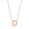 Philip Jones Rose Gold Plated Initial Necklace Letter D Created