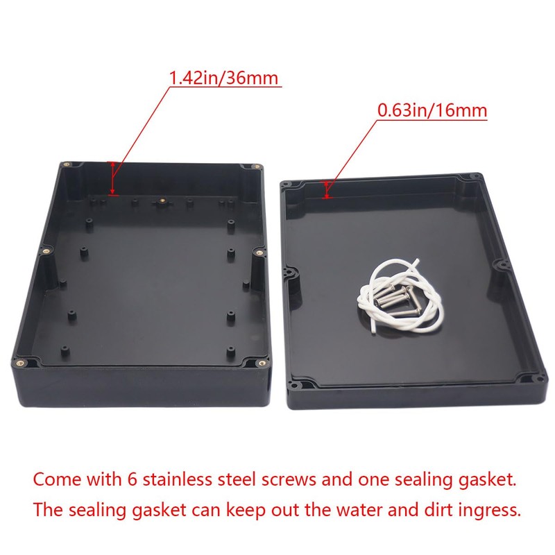 Otdorpatio Junction Box IP65 Waterproof ABS Plastic Electrical Project Case