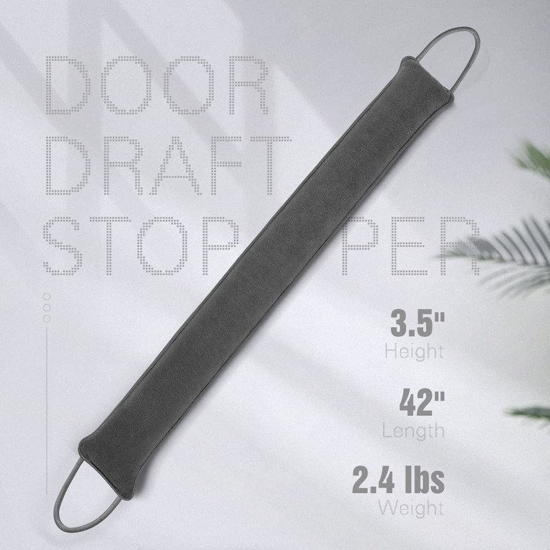 Door Draft Stopper, 42 Inch Weighted Under Door Noise Cold