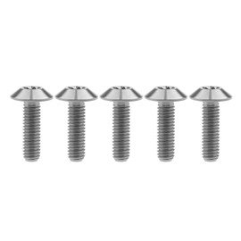 Ruifu Titanium Alloy Torx Bolts M6x12 15 0.8 inch (20 mm) Bicycle Motorcycle Wheel License Plate Mounting Bolts Set of 5 (Titanium, M6x20mm)