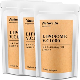 Nature In Liposome, Vitamin C, Large Capacity, 180,000 mg Blend, 720 Capsules (250 mg x 720 Capsules), 6 Months Worth, Vitamin C Derivatives, Pure Vitamin C, Large Capacity, Capsules, Supplement, Made