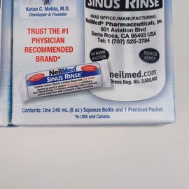 NeilMed 2x NeilMed Sinus Rinse One Kit- Contains 1 Bottle & 1 Mix Packet Expire: 10/2027