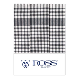 Ross Pack of 3 Cotton Tea Towels Farm Check Anthracite 50 x 70 cm