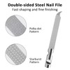 Metal Nail Files for Natural Nails, Mabor 2Pcs Stainless Steel