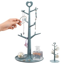 NAROSEBE Jewellery Trees Chain Stand Chain Holder Tree Jewellery Stand Plastic Necklace Storage Chains Jewellery Bracelet Stand Earring Holder Earring Stand Tree for Necklaces Cups
