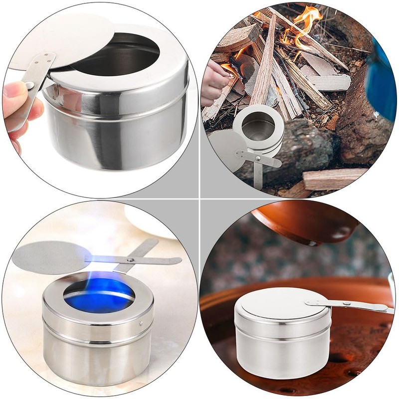4Pcs Fuel Cans Stainless Steel Fuel Holders, Buffet Warmer Chaffing