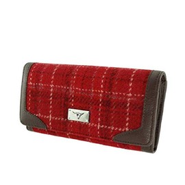 Glen Appin Harris Tweed Ladies Bute Fold-Over Purse LB2000 (Colour 102 Red)