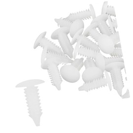 A ABSOPRO 30 Stück Formclips Bolzen Nieten 7mm Loch Durchm. Kunststoff Weiß für Auto Artikelaustausch