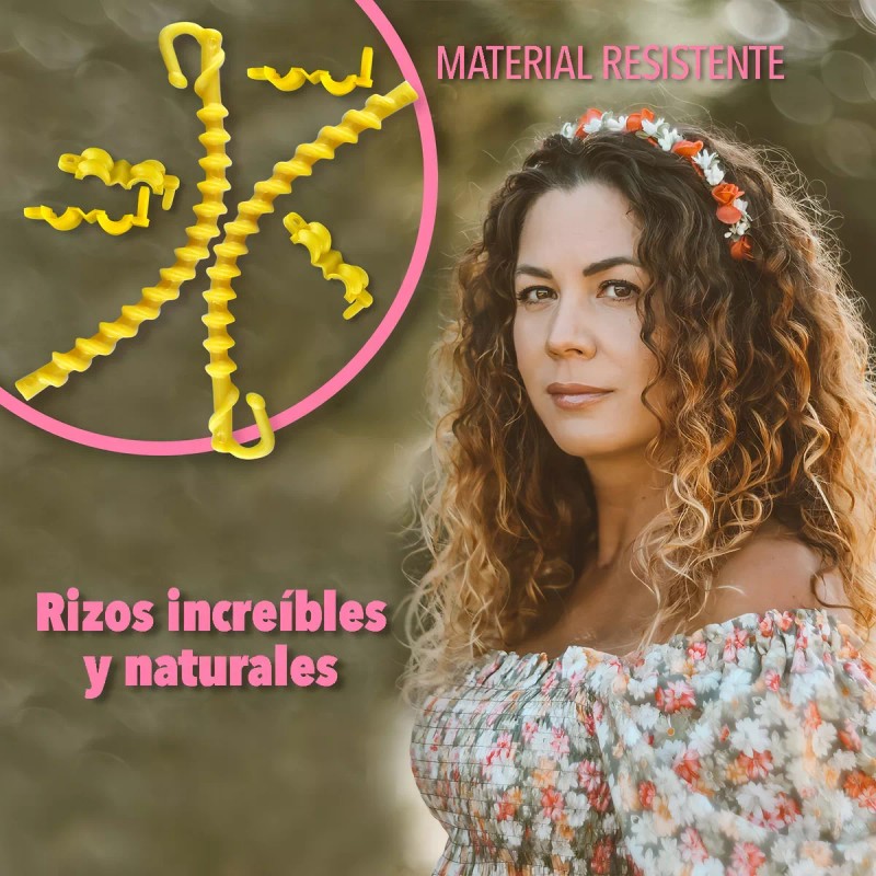 STYLIST Espiral Amarillo Para Rizos Permanentes Paquete Con 24 Pzas