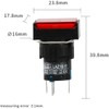 24V Rectangular Reset Switch Momentary Push Button Switch 16mm Car