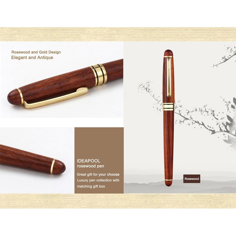 IDEAPOOL Genuine Rosewood Ballpoint Pen Writing Set - Extra 2