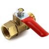 QWORK Ball Valve 10 Pack, 1/4" Heavy Duty Brass Ball