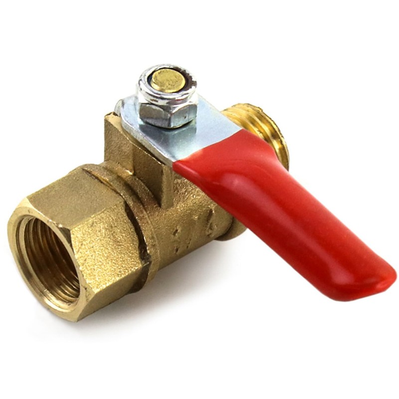 QWORK Ball Valve 10 Pack, 1/4" Heavy Duty Brass Ball