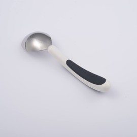 NRS Healthcare Kura Care Easy Grip Adult Soup Spoon, White and Black