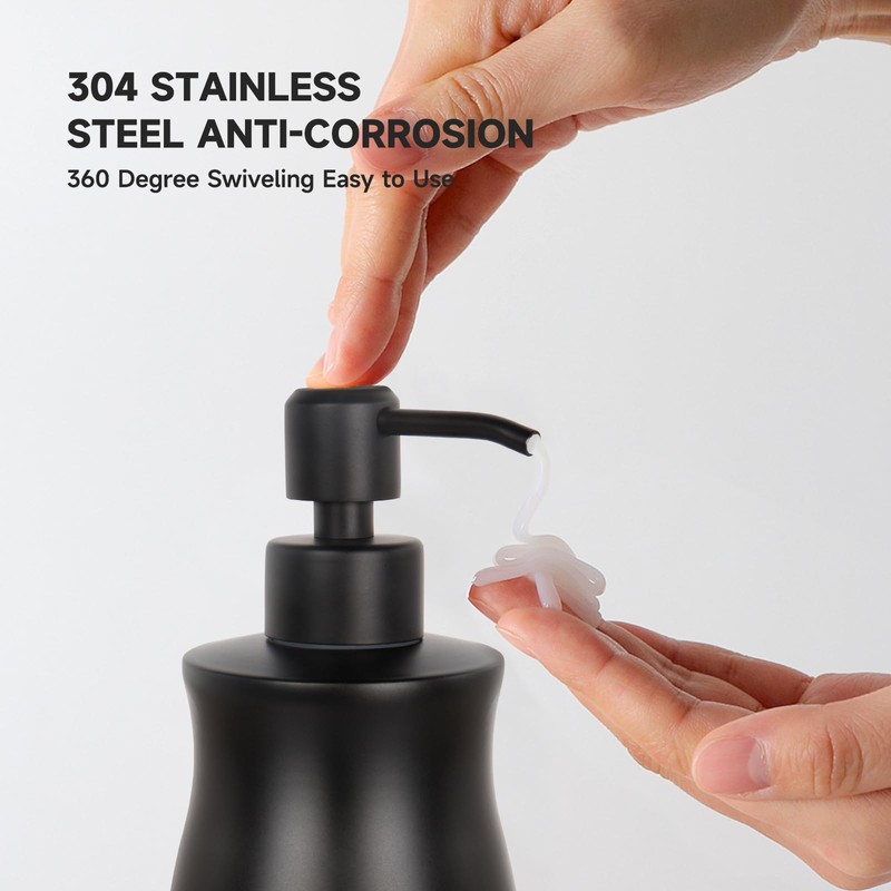 Emarful 304 Stainless Steel Soap Dispenser Modern Rust-Proof Liquid Soap