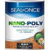 Seal-Once Nano+Poly Penetrating Wood Sealer with Polyurethane - Premium Waterproof Sealant -1 Gallon & Black