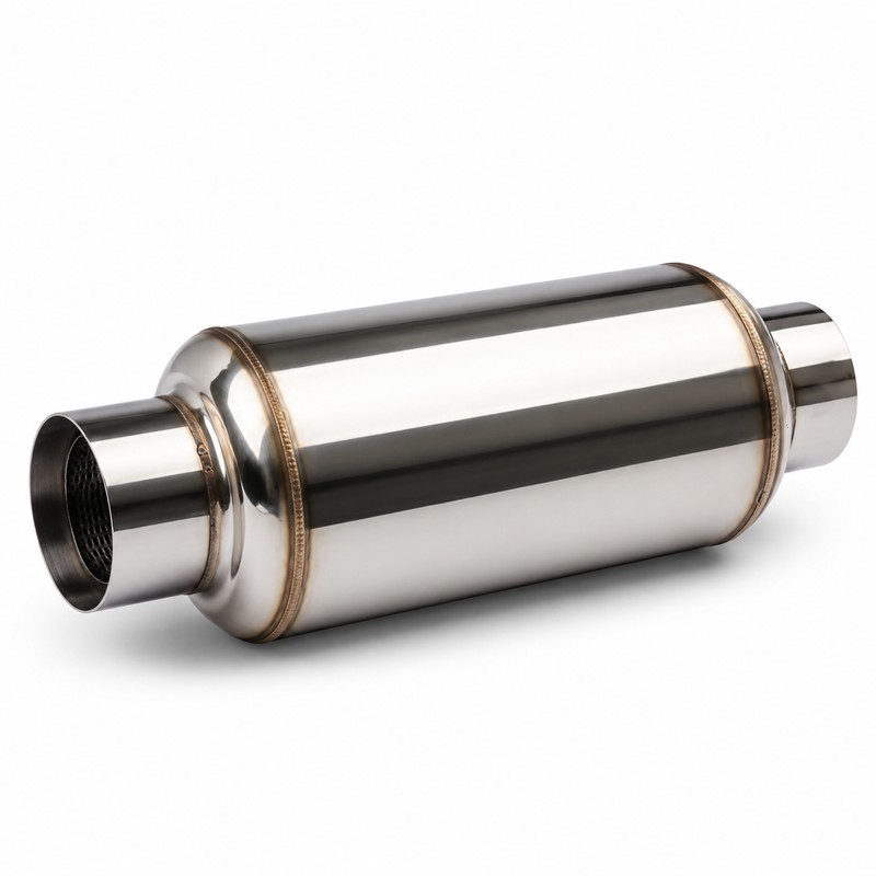 2.5 Inch Stainless Steel Exhaust Resonator 12 Inch Straight-Through Muffler
