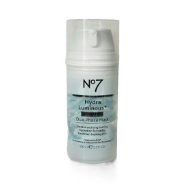 Boots No7 Hydra Luminous Hydrating Dual Phase Face Mask, Hyaluronic Acid 100ml