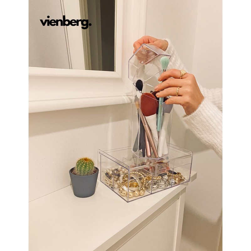 vienberg Cosmetic Organiser Makeup Brush Holder Made of Plexiglass Cosmetic
