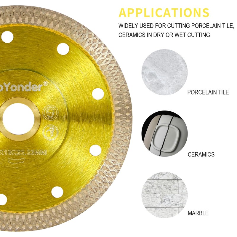GoYonder 4.5 Inch Tile Blade, Super Thin Diamond Saw Blade