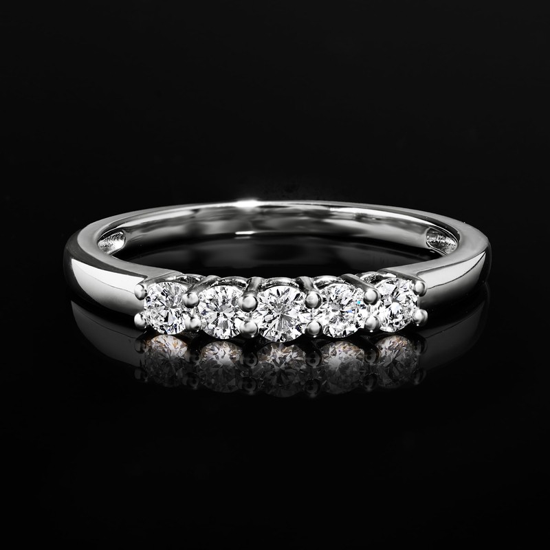 Ross-Simons 0.33 ct. t.w. Lab-Grown Diamond 5-Stone Ring in Sterling