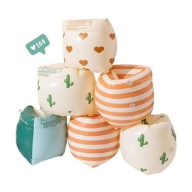 KC Certified Water Play Arm Floats for Swimming and Vacation Vacation Heart 3ea