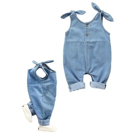 LAPA Baby Boy Girls Outfit Infant Denim Romper Jumpsuit Newborn Jeans Overalls
