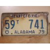 1979 ALABAMA LICENSE PLATE HEART OF DIXIE. VINTAGE AUTO TAG