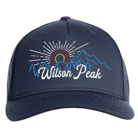 Ann Arbor T-shirt Co. Wilson Peak, CO Cap Colorado Rocky Mountain West Hiking, Camping Baseball Hat for Men & Women - One Size, Wilson Peak