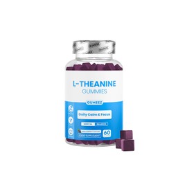 L Theanine Gummies for Calm Focus & Mental Balance with Vitamin B6 – 250 mg L Theanine per Serving, Delicious Mixed Berry Flavour, 60 Vegan Gummies – GUMEEZ