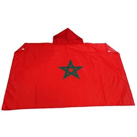 AZ FLAG - Morocco Flag - 150 x 90 cm - Moroccan Flag Cape - 100% Polyester with Integrated Sleeves - Body Flag - 80g