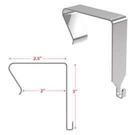 KOPKIO 6 Pcs Office Cubicle Hook Over Door Hanger Universal Panel Partition Metal Hooks for Hanging File Bins, Keys, Whiteboard,Silver