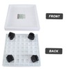 IWOWHERO Square Flowerpot Holder Tray Wheels Tempered Glass for Easy