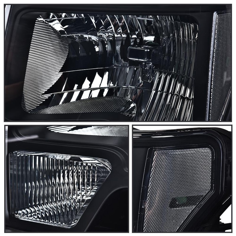 DOTCOM Headlights Assembly, Compatible with 2009-2014 Ford F150 09-14 Headlamp,