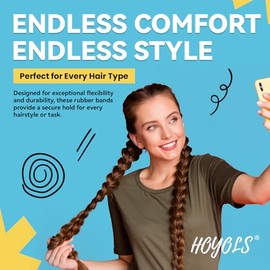 HOYOLS Clear Hair Ties, 1500pcs Mini Clear Elastic Hair Bands for Girls Women, Small Rubber Bands for Ponytails Braids Hairstyles, No Damage Hair Elas
