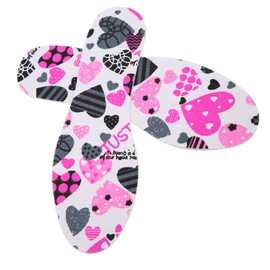 Shoe Insoles, Latex+Canvas 26-35 Tailorable Shoe Size Breathable Latex Sole Inserts for Children Kids(Heart)