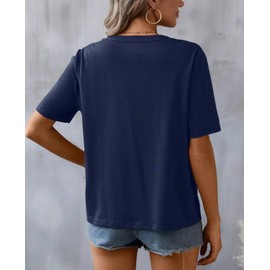 MINTLIMIT Women's Tunic Tops Short Sleeve V Neck Mexican Shirts Peasant Blouse Boho Embroidered Casual Tops 2025