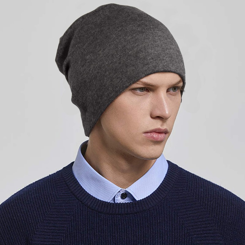 ELLEWIN Cotton Slouchy Beanie Hip-Hop Soft Lightweight Running Beanie Adult