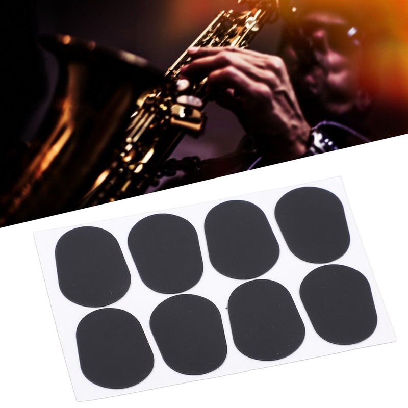 80Pcs Sax Mouthpiece Pad Silicone Black Cushion Patches Wind Instrument