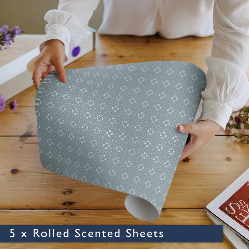 The Master Herbalist Fragrant Scented Drawer Liners in a GEOMETRIC