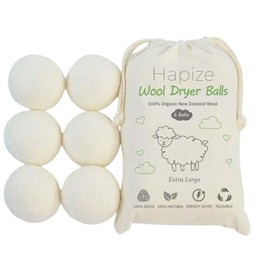 Hapize Wool Dryer Ball 6pk White