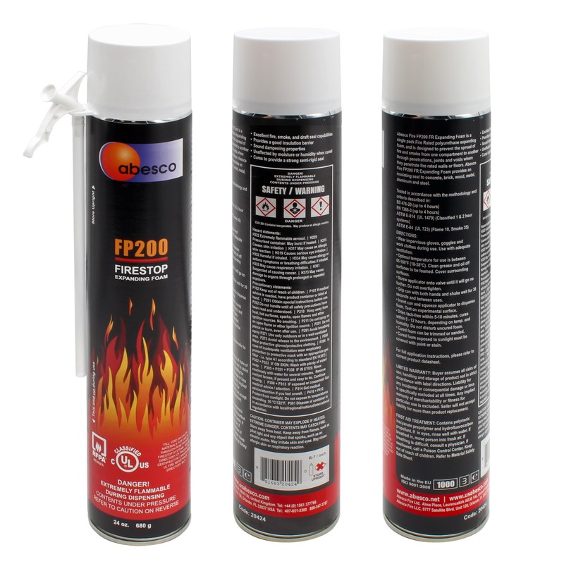 Abesco FP200 Fire Rated Expanding Foam Firestop Flame Resitant -