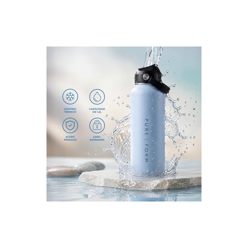 Pure Form Botella Térmica 1.2 lt - Termo de Acero