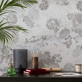 Nakleo DIY Reusable Plastic Stencil - 15 x 21 cm - Jurassic Ammonite Fossils - Art Craft Wall Painting Pattern Template Scrapbooking Decoupage - Fabric Furniture Wood