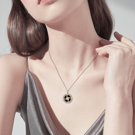 URONE St Brigids Cross Necklace 925 Sterling Silver Saint Brigid Cross Pendant Celtic Irish Jewelry For Women