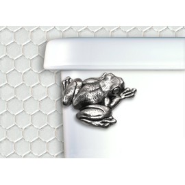 Frog Toilet Flush Handle Front Mount in Satin Pewter