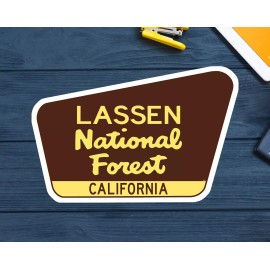Lassen National Forest Decal Sticker 3.75" x 2.5" California Park Vinyl